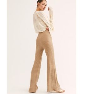 Nwt free people ivory knitted pants
